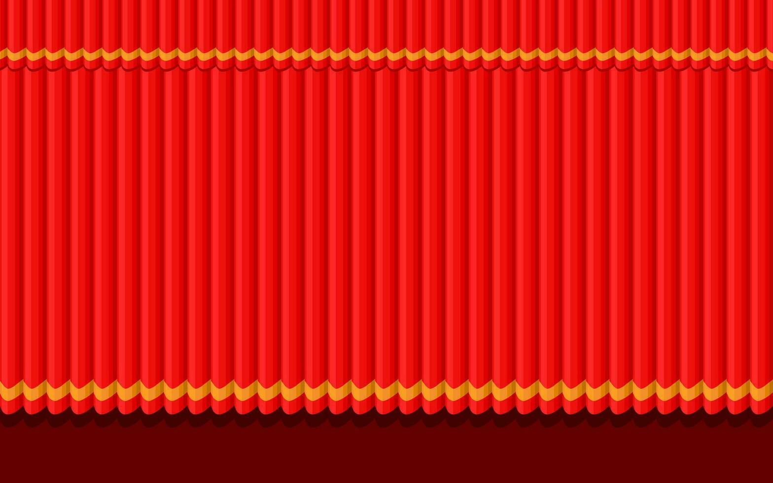Closed Red Curtain Background vector