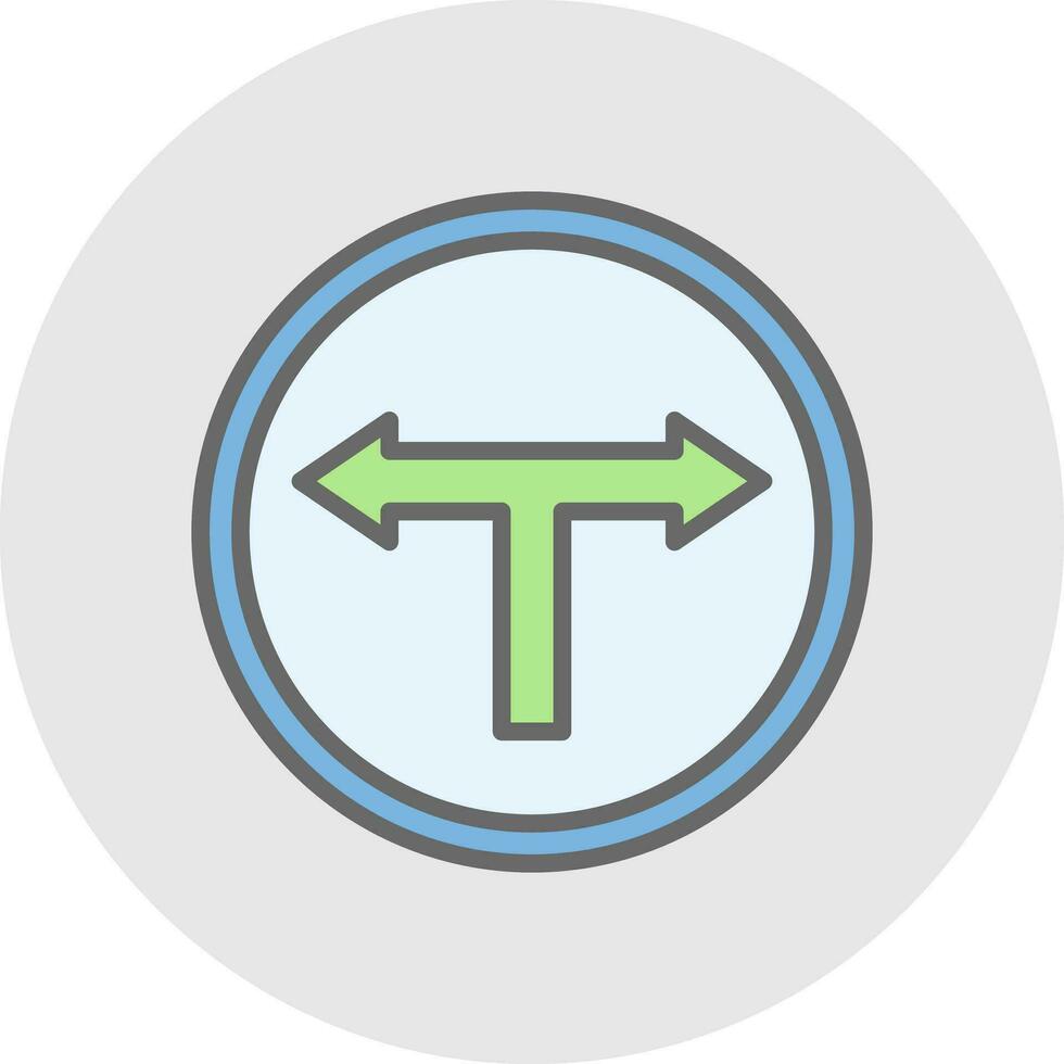 T Junction Vector Icon Design