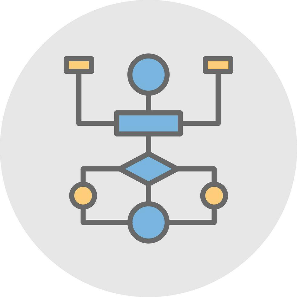 Flow Chart Vector Icon Design