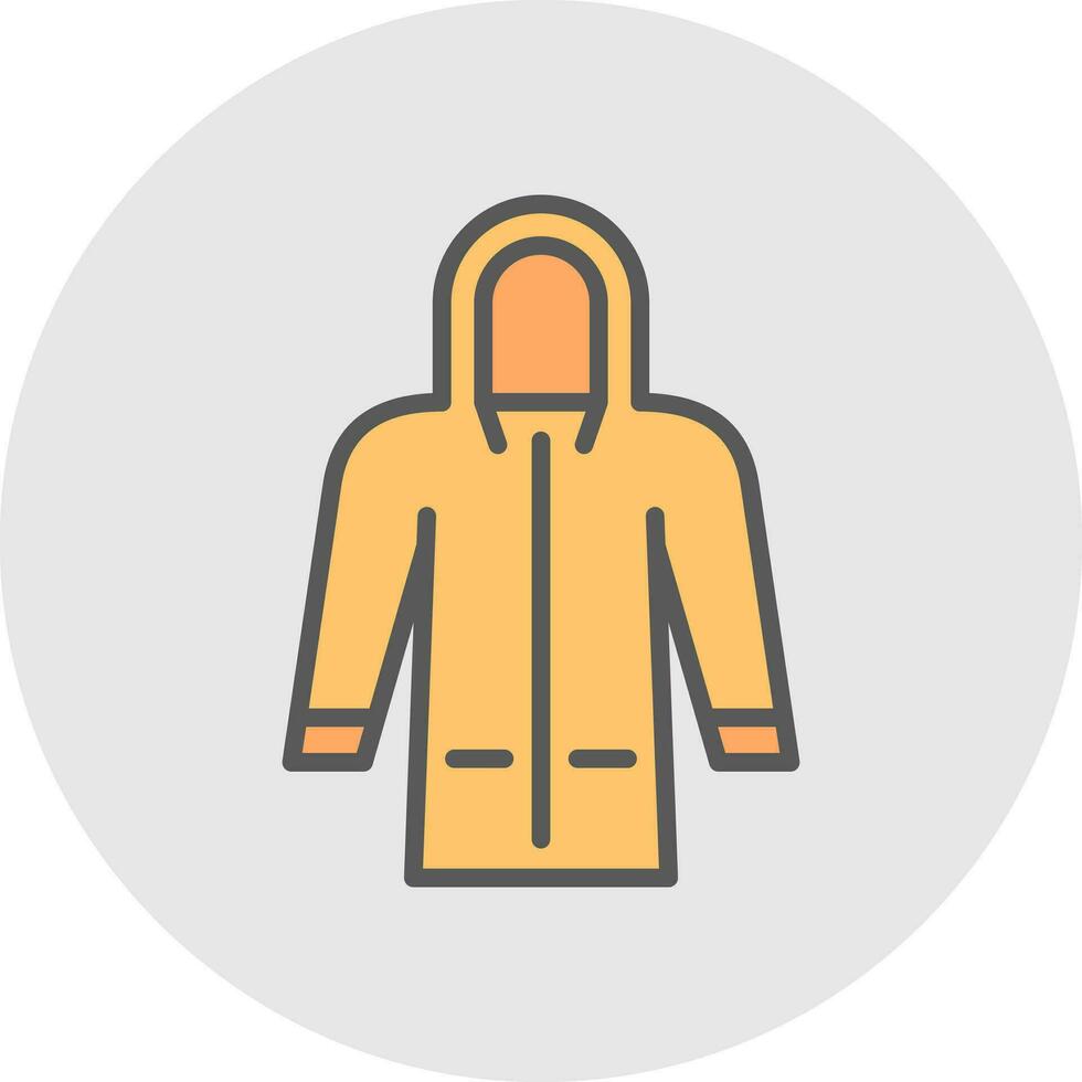 Raincoat Vector Icon Design