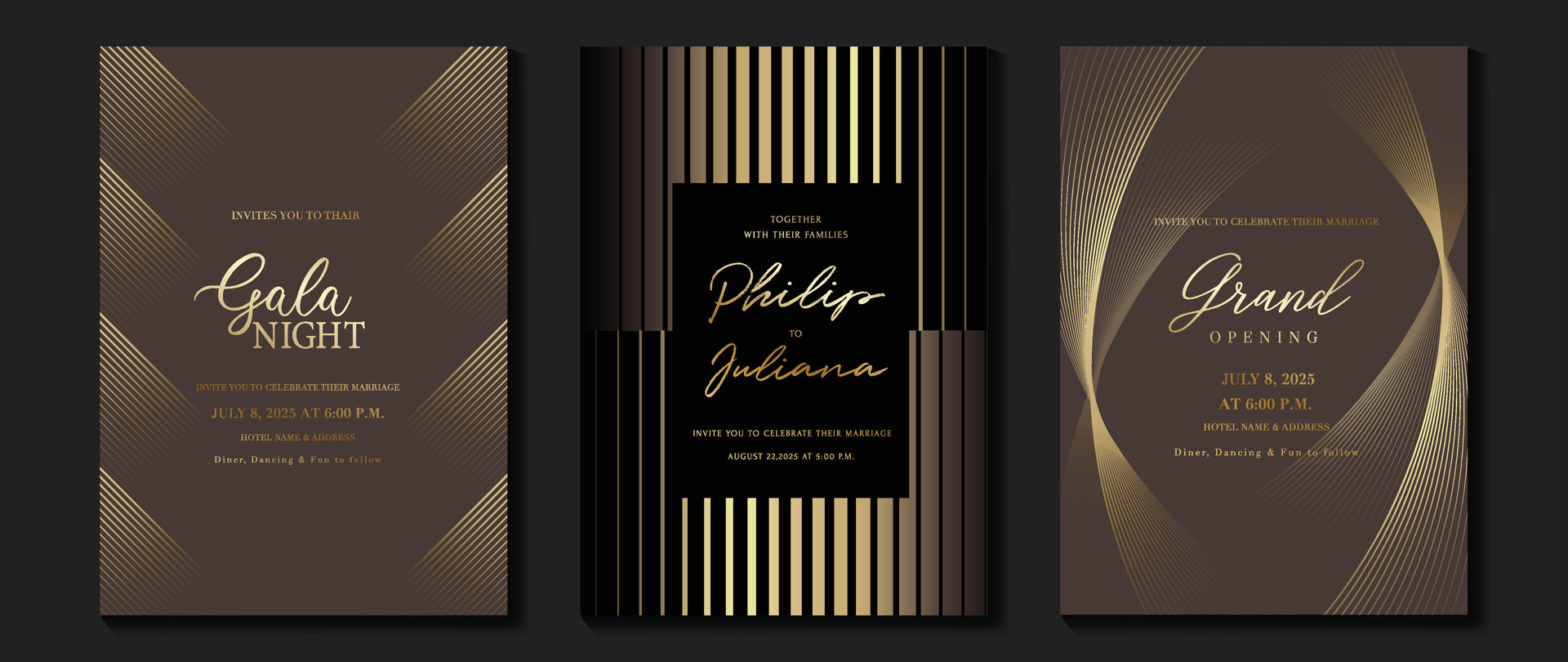 Elegant Black & Gold Grand Opening invitation Flyer