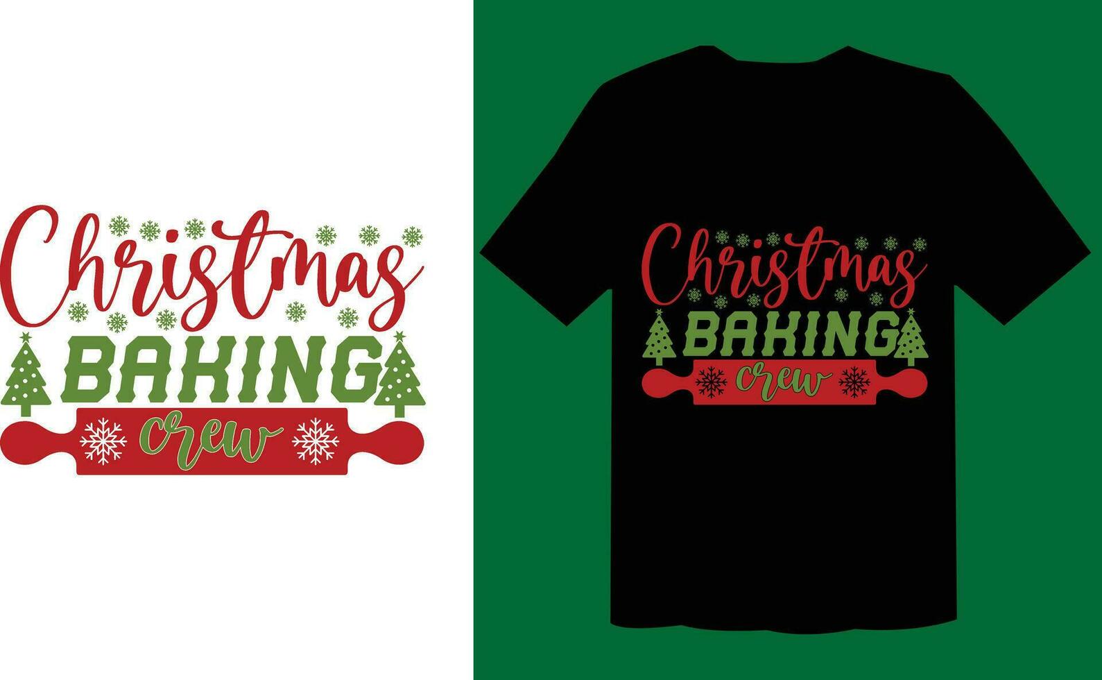 Christmas Baking Crew T Shirt vector