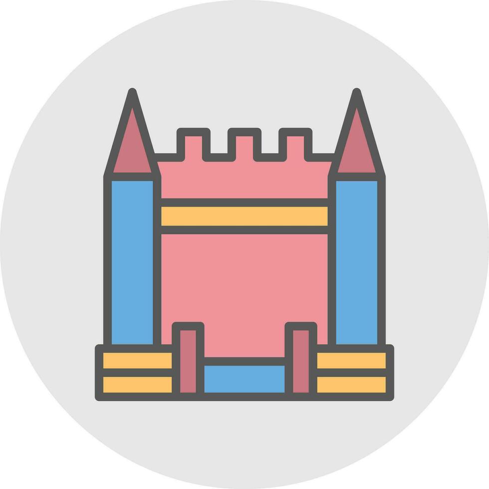inflable castillo vector icono diseño
