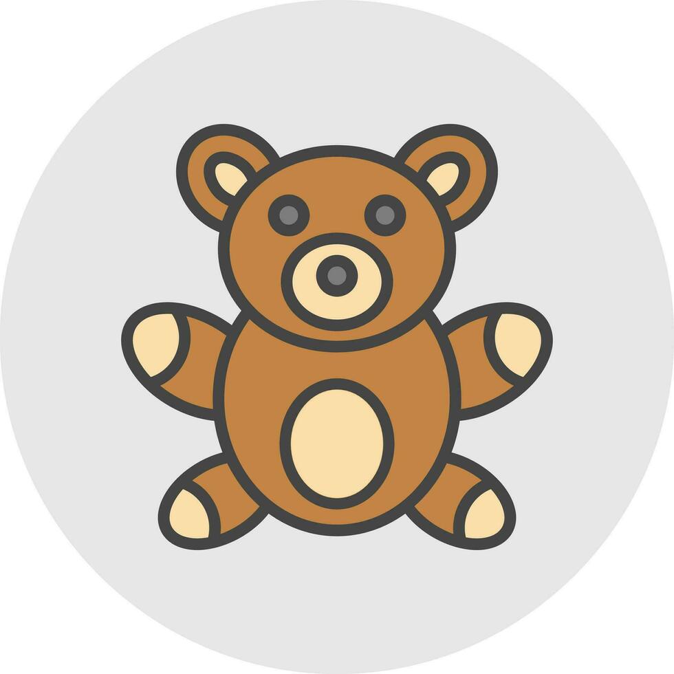 Teddy Bear Vector Icon Design
