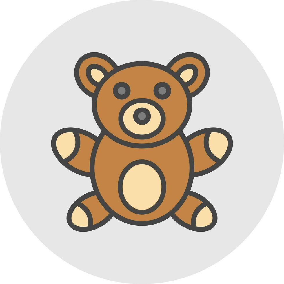 diseño de icono de vector de oso de peluche