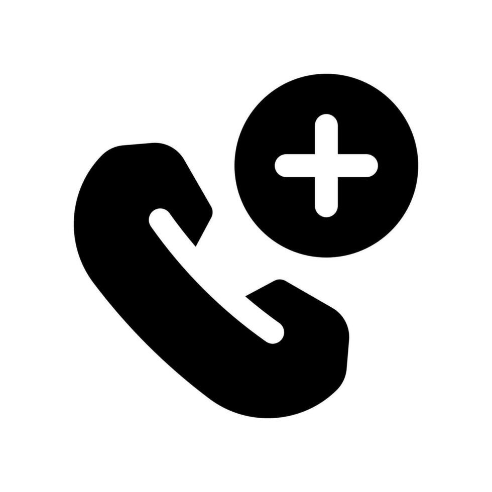 emergency call glyph icon. vector icon for your website, mobile, presentation, and logo design.