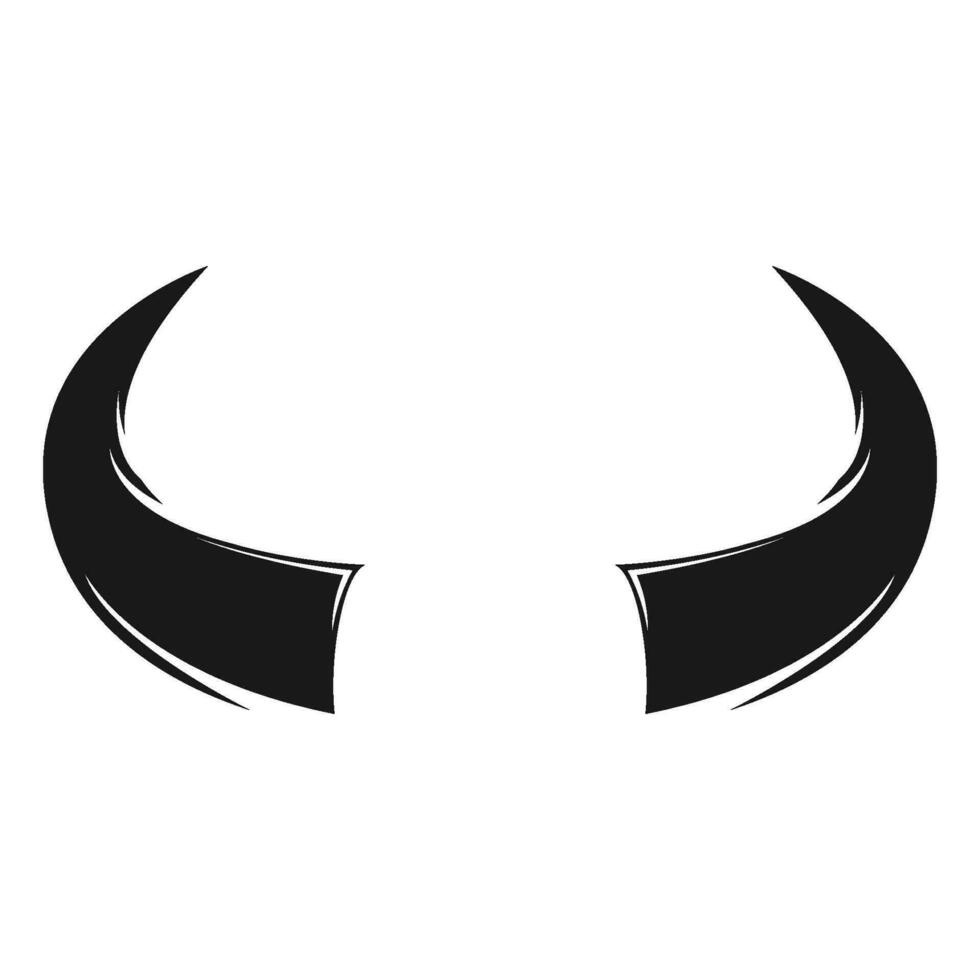 bull horns icon vector