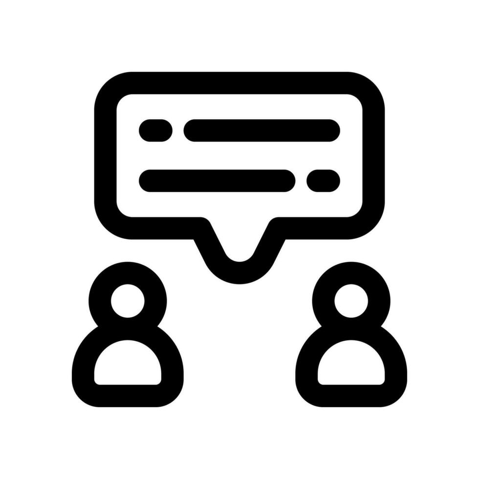 discussion line icon. vector icon for your website, mobile, presentation, and logo design.