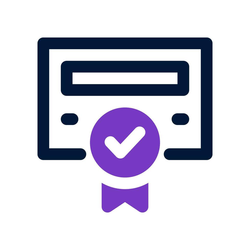 certificate duo tone icon. vector icon for your website, mobile, presentation, and logo design.