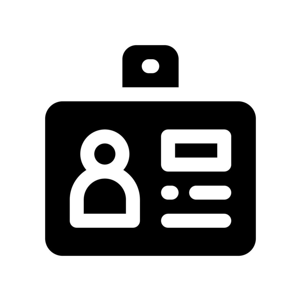 id card glyph icon. vector icon for your website, mobile, presentation, and logo design.