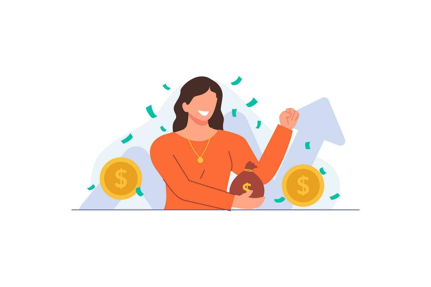 getting profit illustration vector