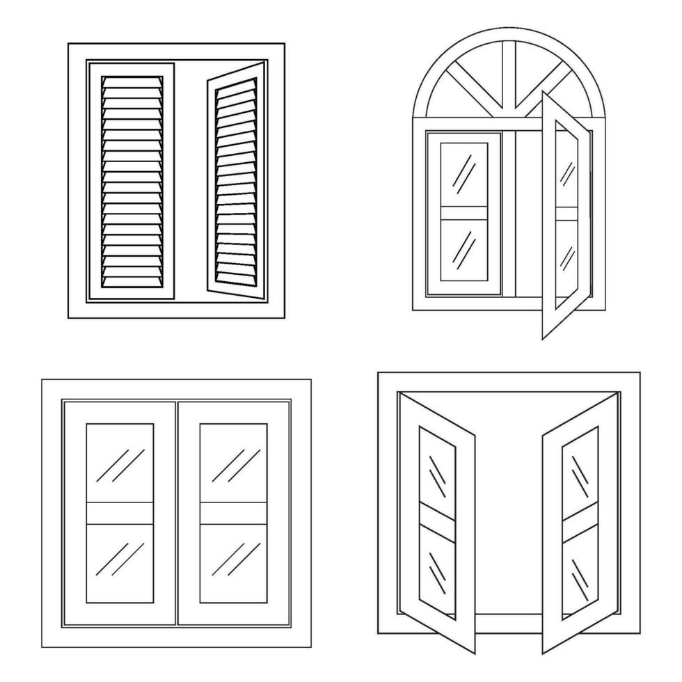 Window icon vector