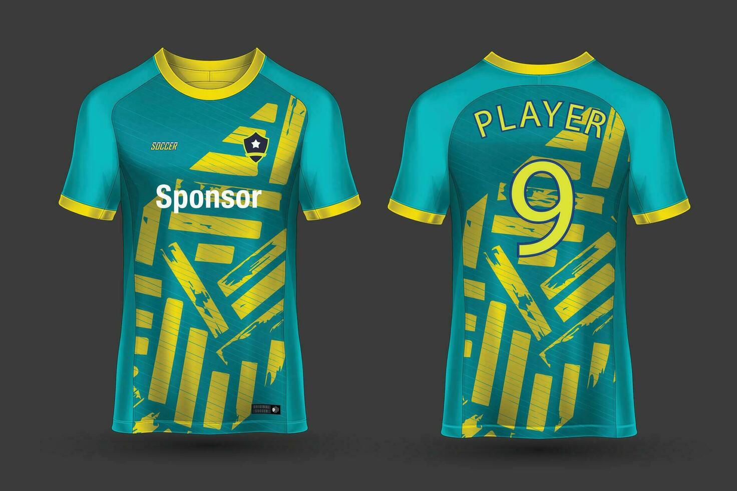 vector fútbol jersey modelo deporte t camisa diseño