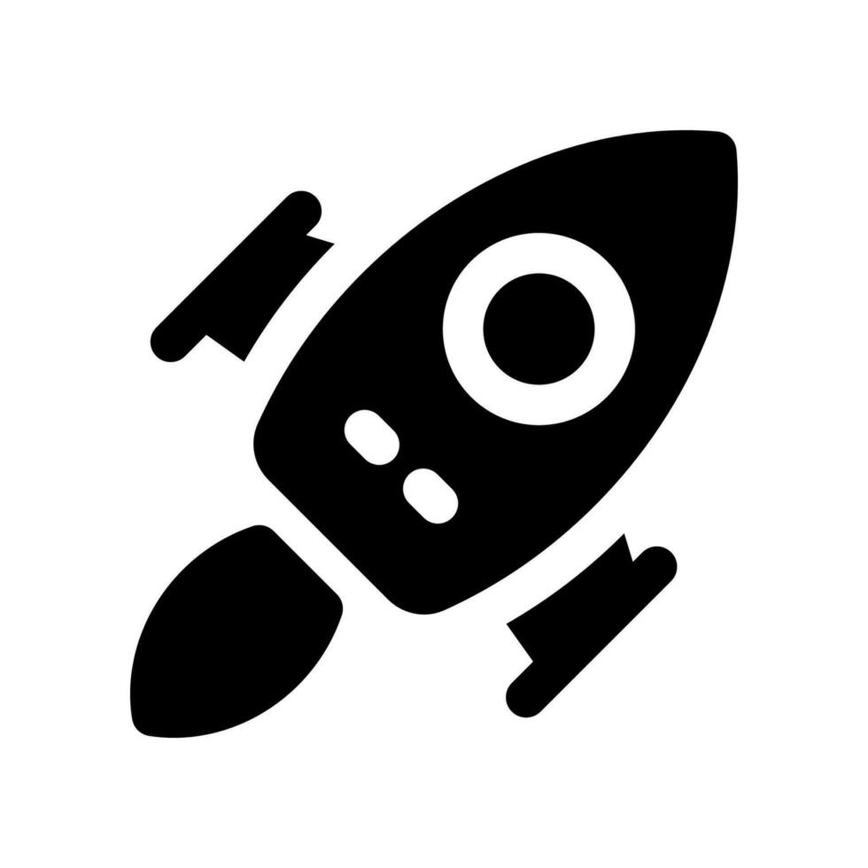 rocket glyph icon. vector icon for your website, mobile, presentation, and logo design.