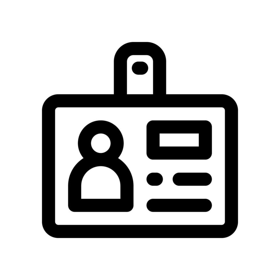 id card line icon. vector icon for your website, mobile, presentation, and logo design.