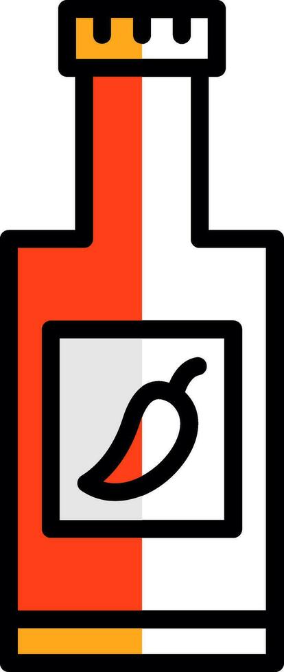 Chili Sauce Vector Icon Design