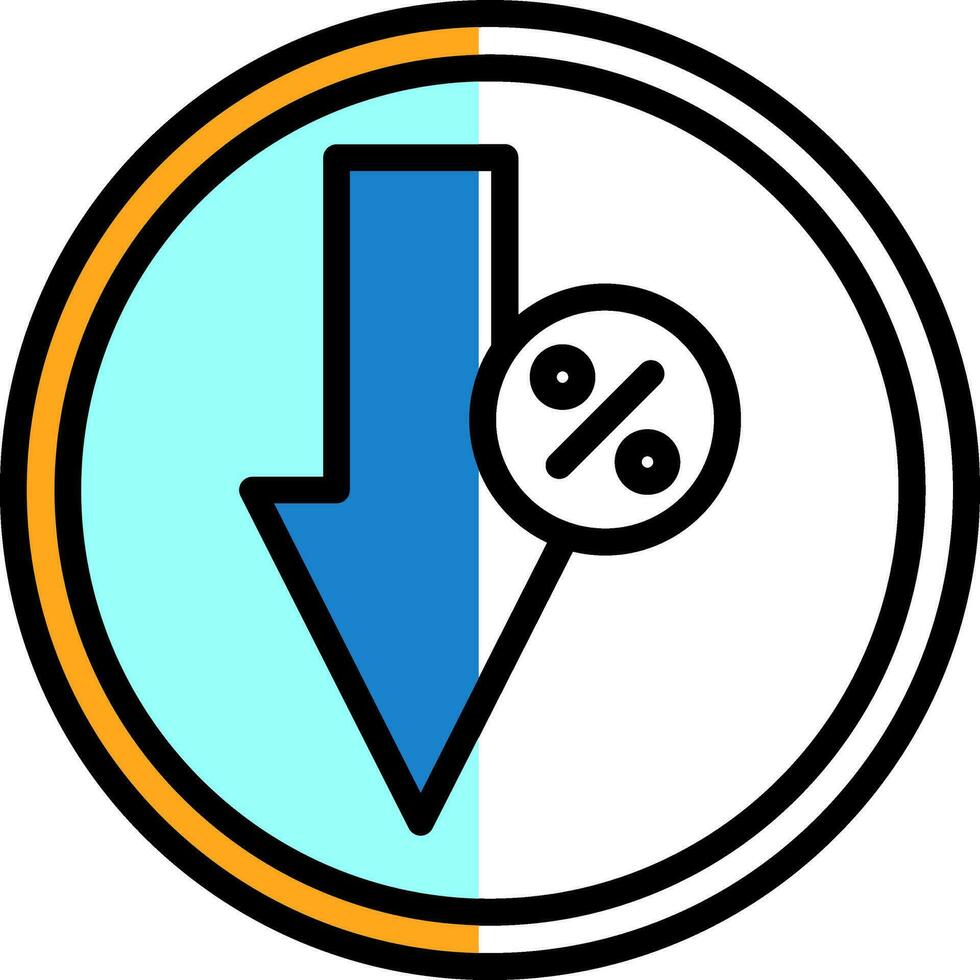 Down Vector Icon Design