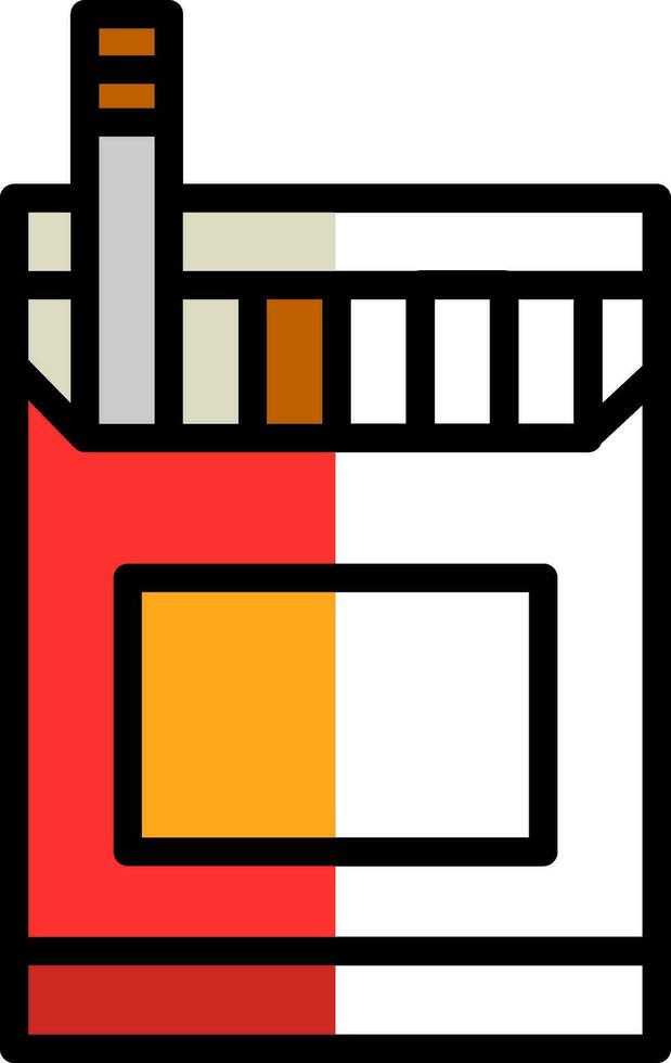 Cigarette Pack Vector Icon Design