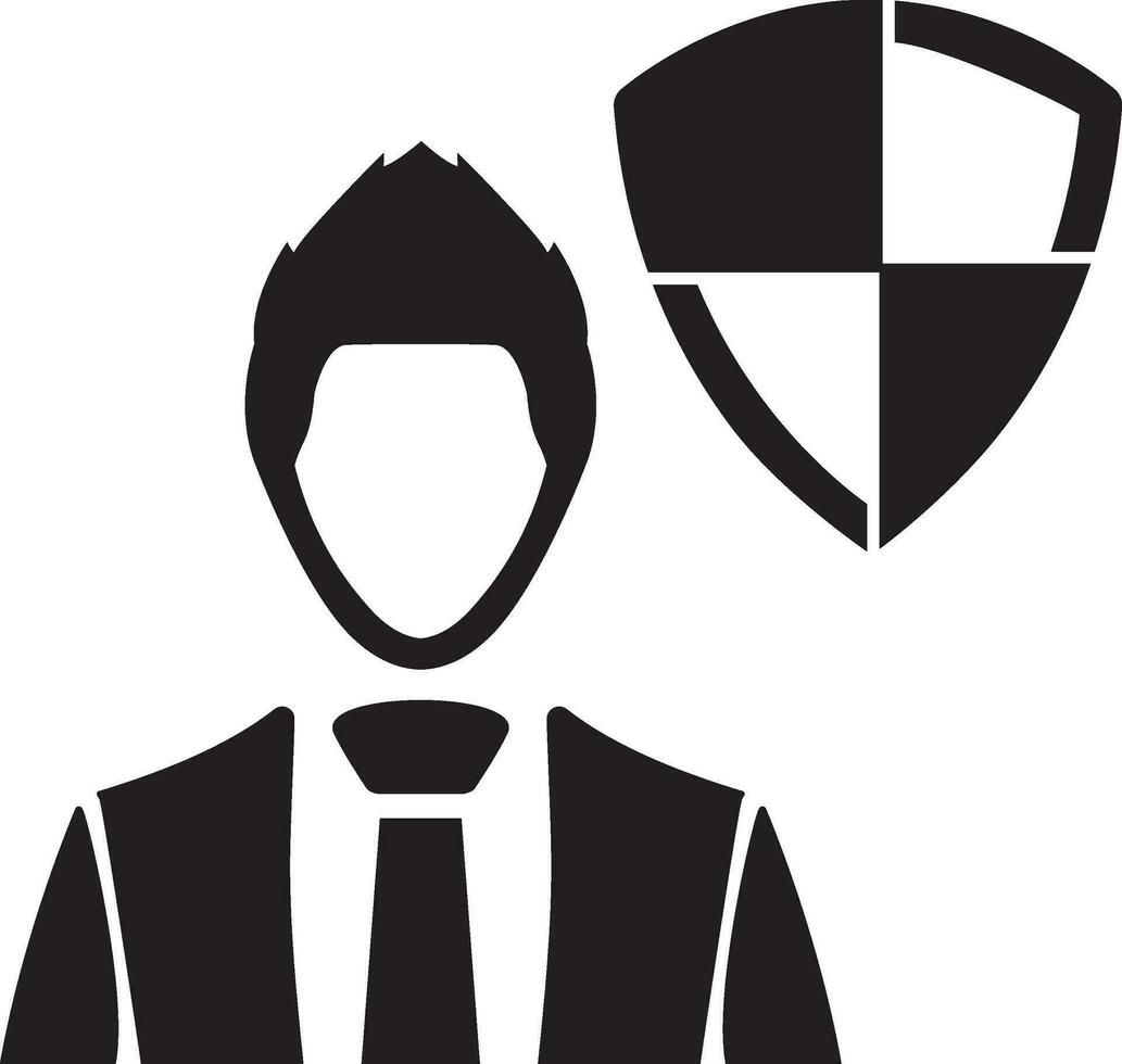 Business security icon vector