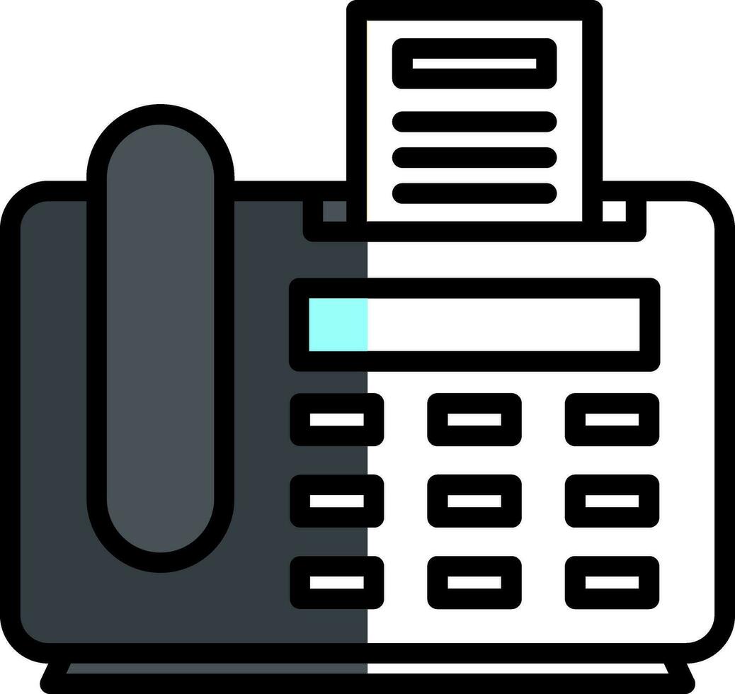 Fax Machine Vector Icon Design