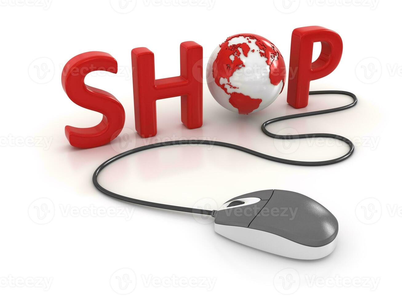Ecommerce concept with computer mouse photo