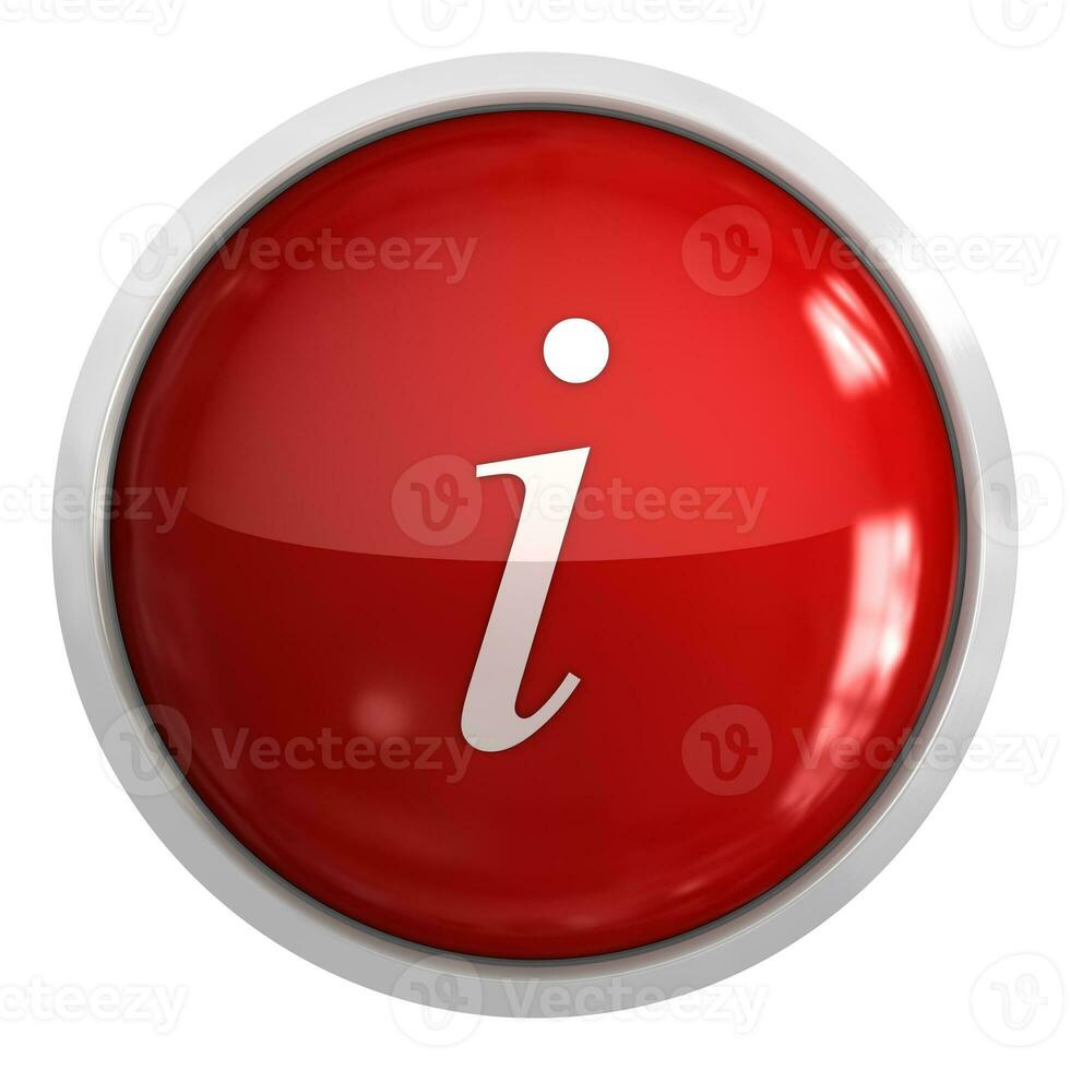 Red Information button photo
