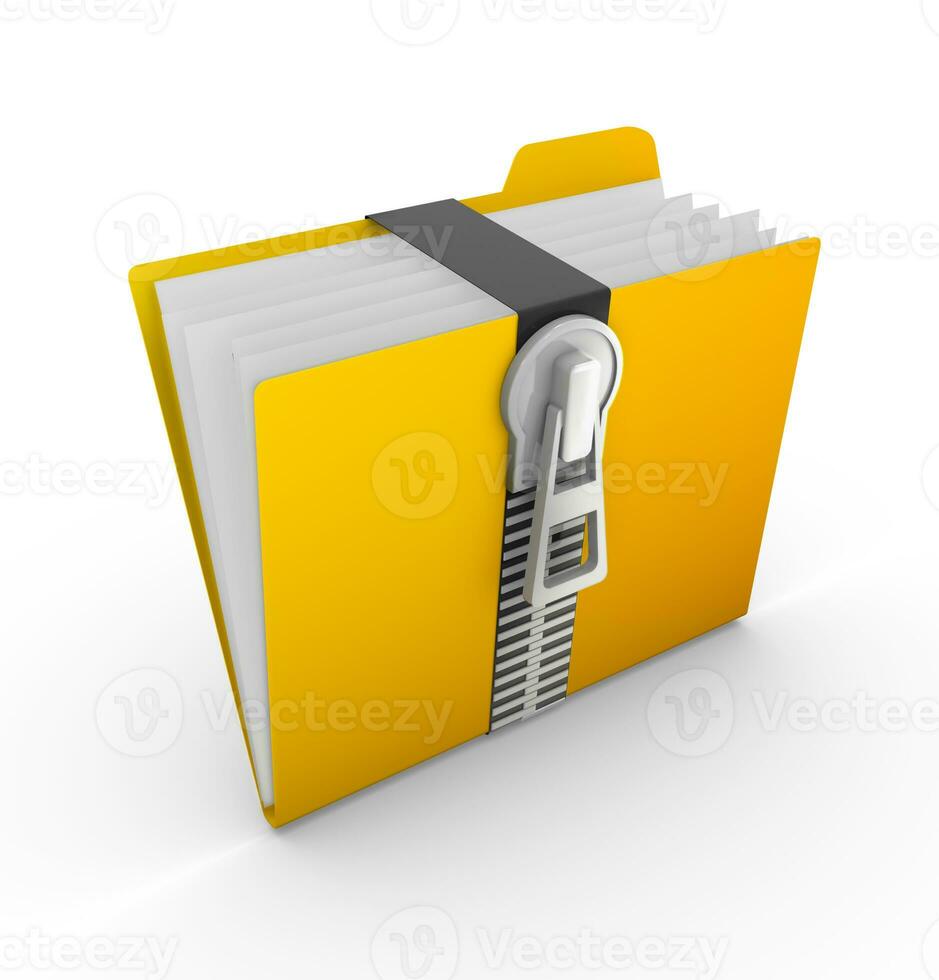 Folder icon with zip photo
