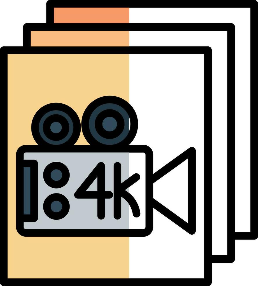 Video Film Vector Icon Design