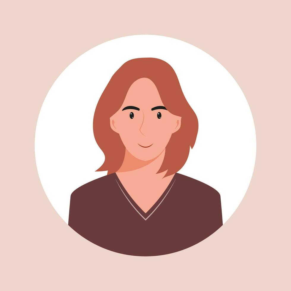 circulo el avatar con el retrato mujer de varios Razas y peinados colección de usuario perfiles. redondo icono con contento sonriente humano. vistoso plano vector ilustración.