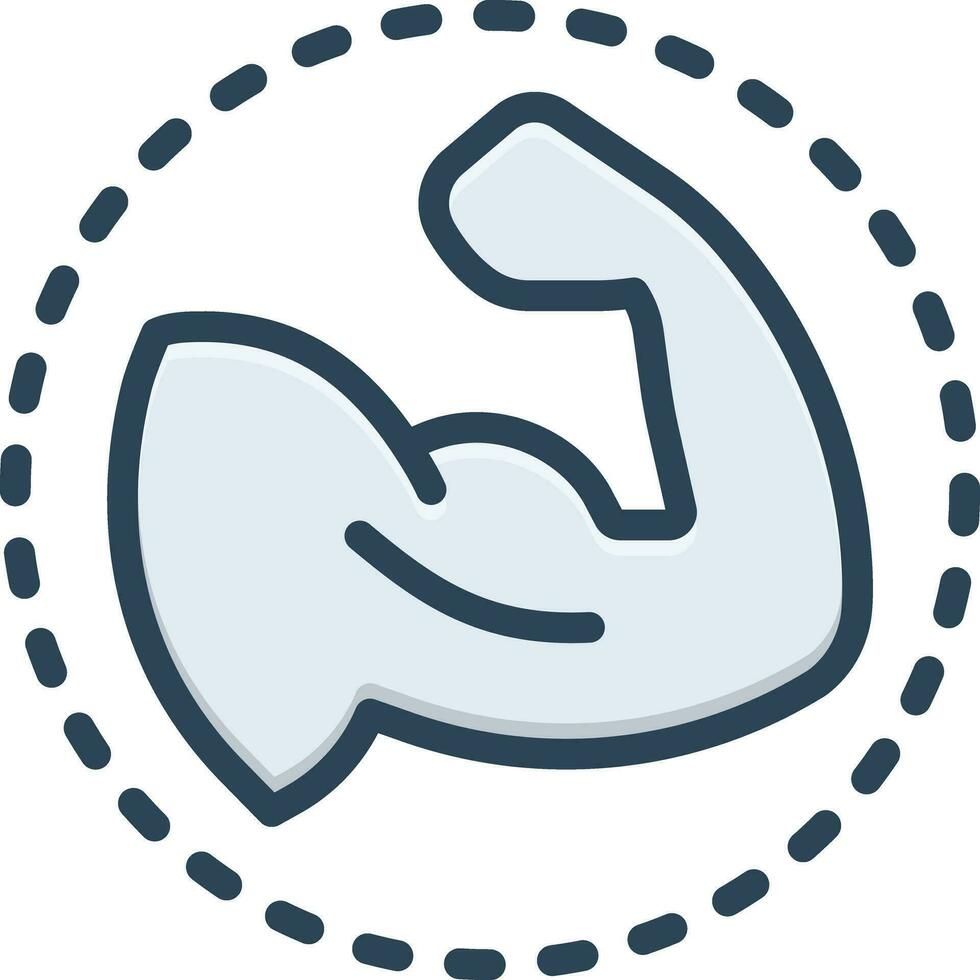 color icon for strong vector