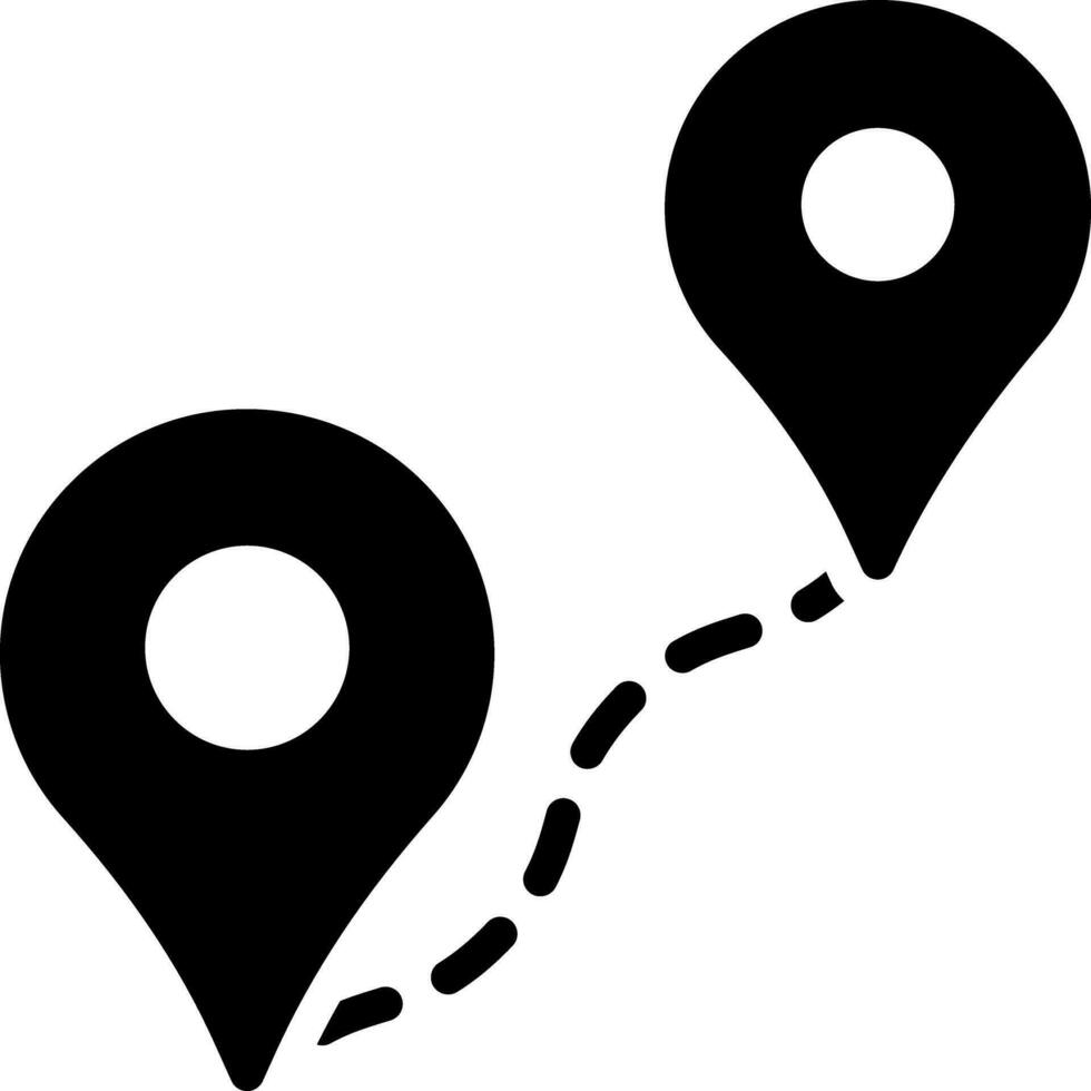 solid icon for distance vector
