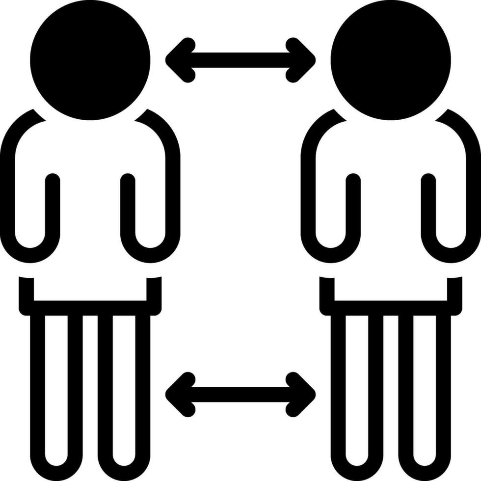 solid icon for distance vector