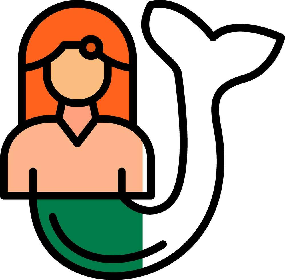 Mermaid Vector Icon Design