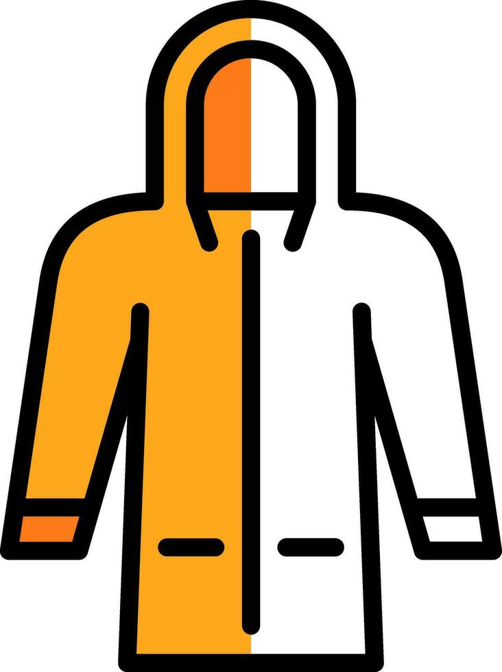 Raincoat Vector Icon Design