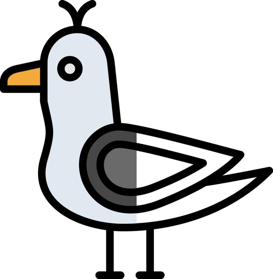 Seagull Vector Icon Design