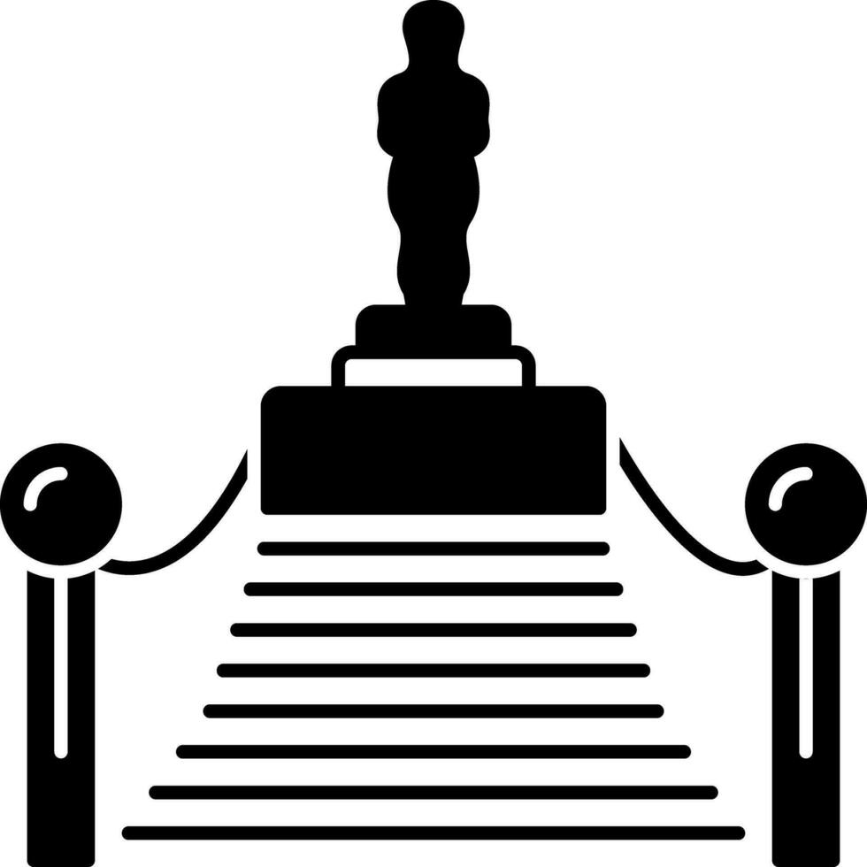 sólido icono para oscar premio vector