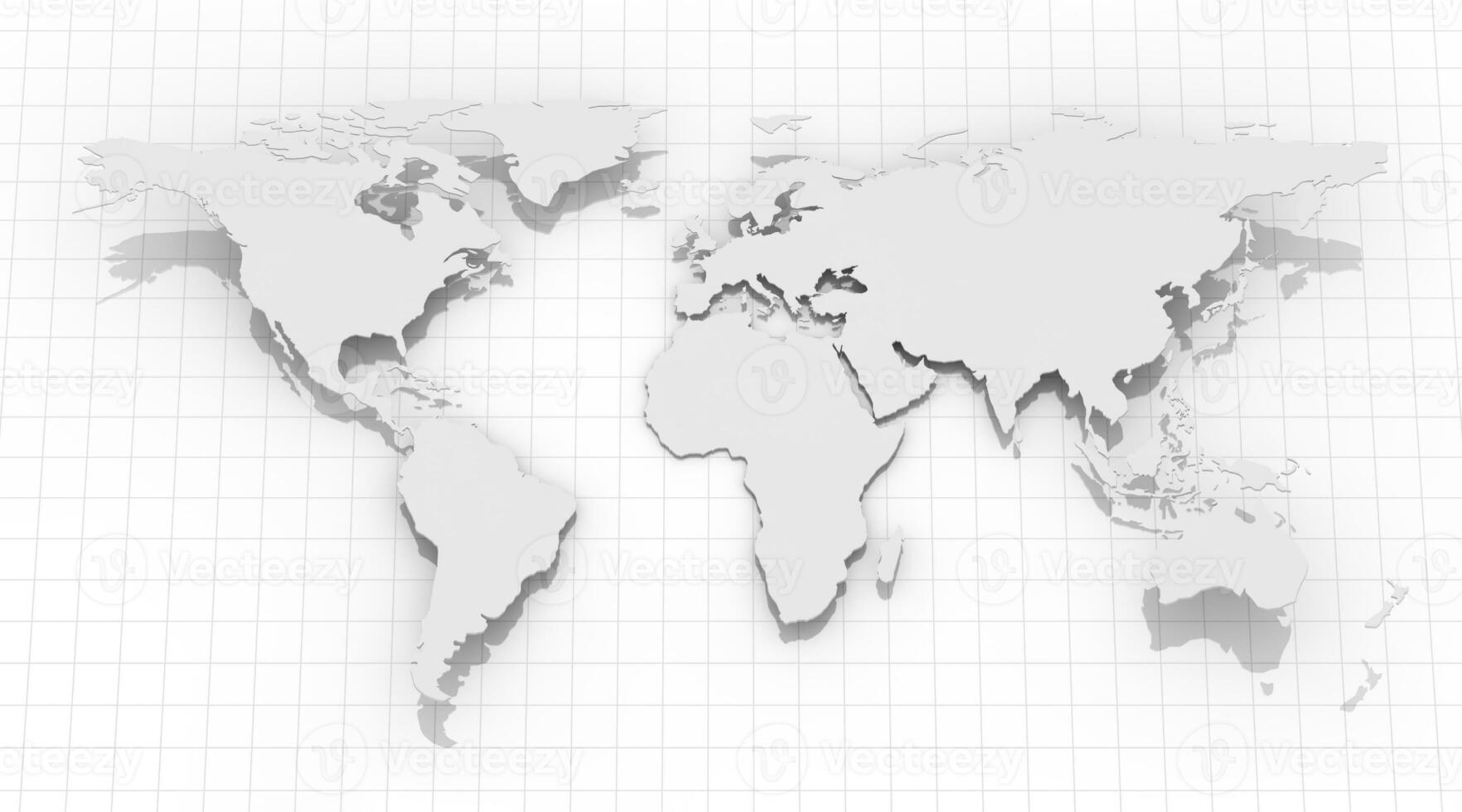 World Map on Grid Background photo