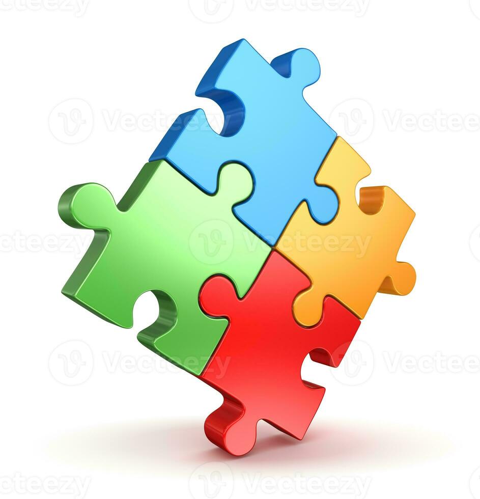 Colorful Puzzle Piece photo