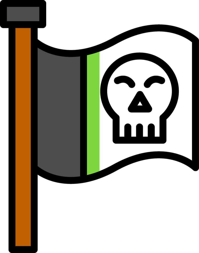 Pirate Flag Vector Icon Design