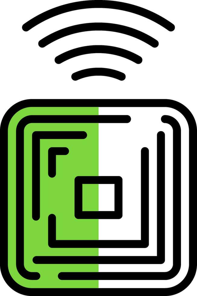 Rfid Chip Vector Icon Design