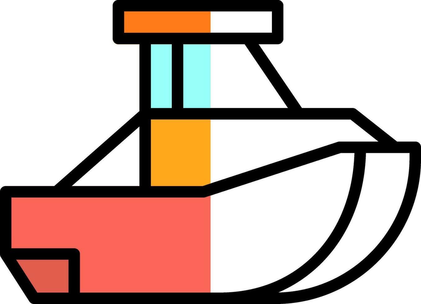 Toy Boat Vector Icon Design