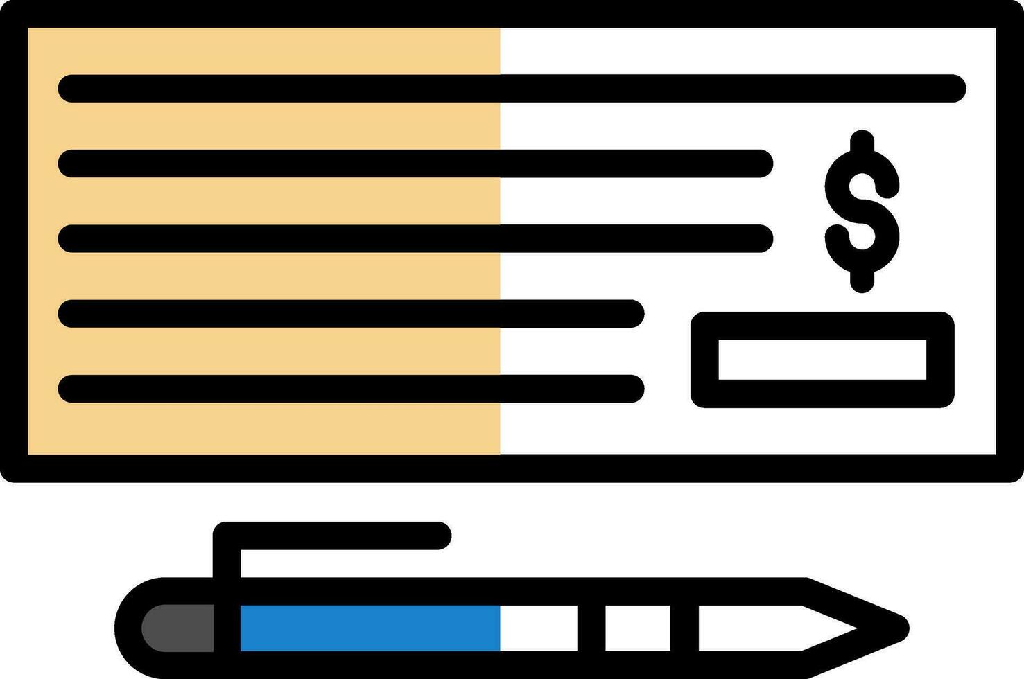 Cheque Vector Icon Design