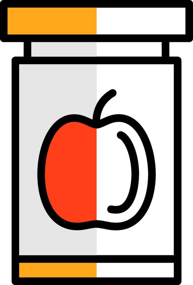 manzana mermelada vector icono diseño