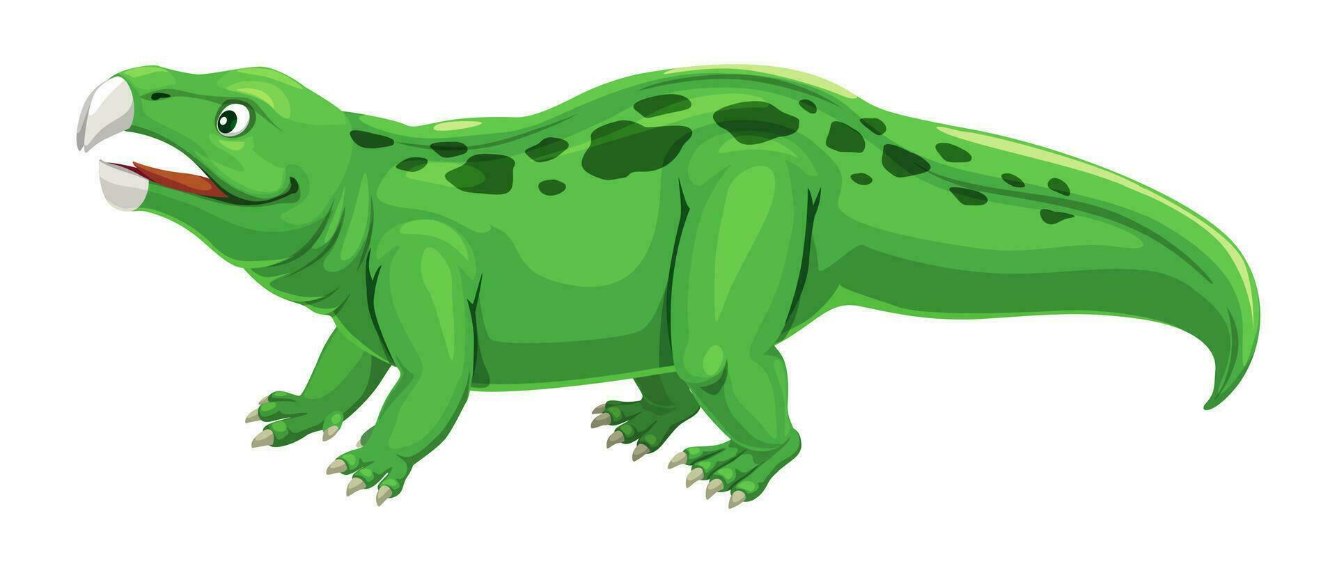 hiperadopedón dinosaurio linda dibujos animados personaje vector