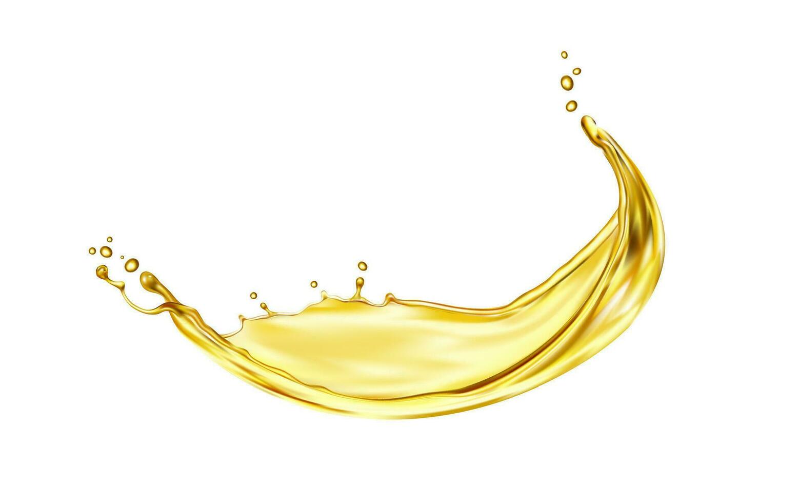 Realistic oil, juice liquid splash, beverage swirl vector