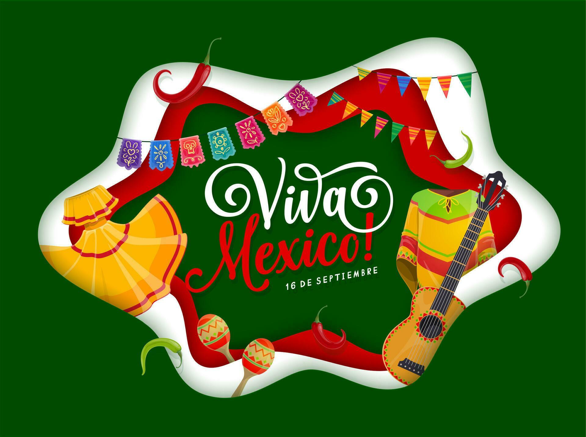 Viva Mexico Paper Cut Banner With Mexican Items 27700804 Vector Art At viva-mexico-paper-cut-banner-with-mexican-items-27700804-vector-art-at