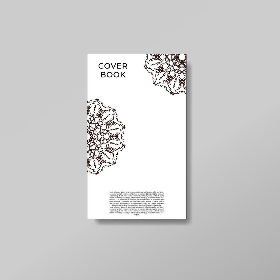 cover template with mandala flower vector