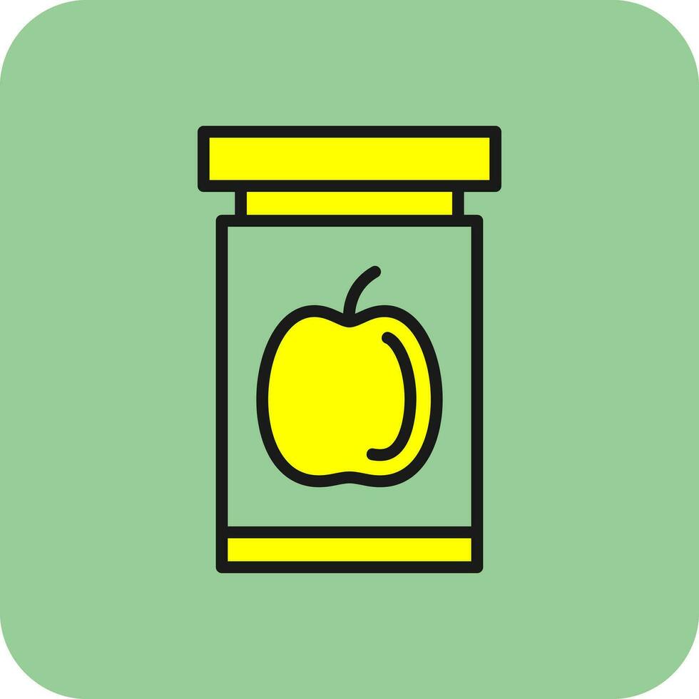 manzana mermelada vector icono diseño