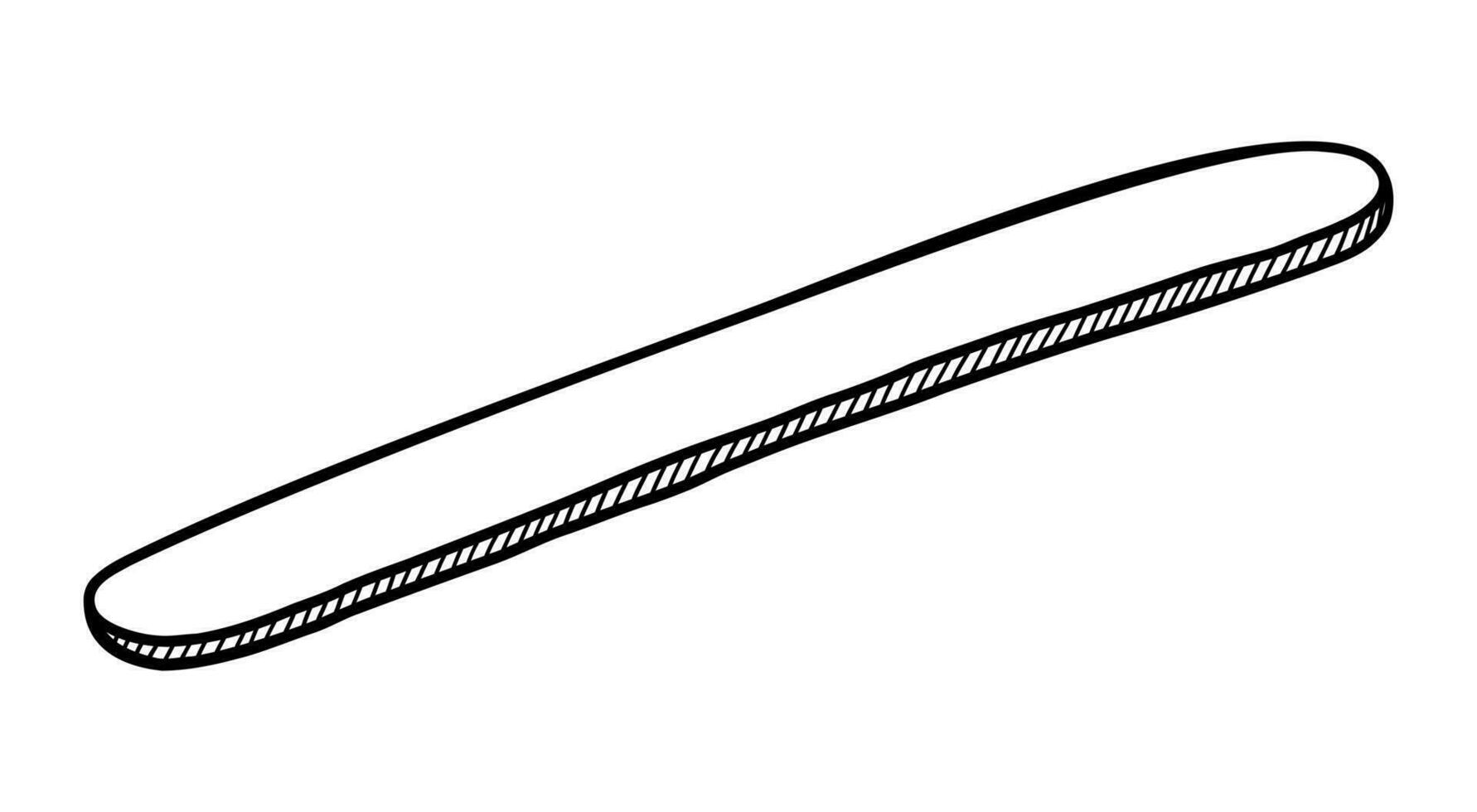 VECTOR ISOLATED ON A WHITE BACKGROUND DOODLE ILLUSTRATION OF A BLADE FOR APPLYING HOT WAX DURING DEPILATION