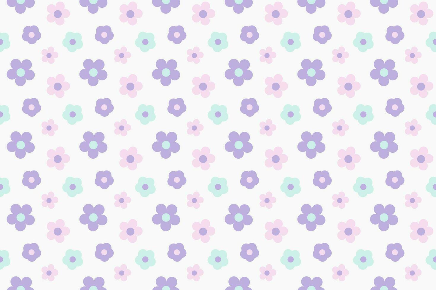 set of tiny flower vector seamless pattern